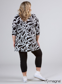 Lange basic shirt (B-6004-VP-MB) U03001-Wobbly Circle BW