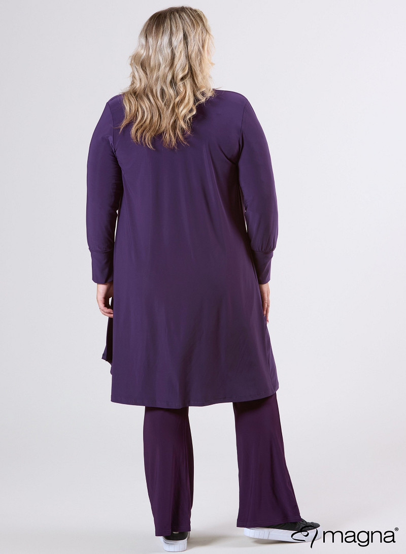 Open Front Loose Cardigan (N-2201) 059-Dr.Purple