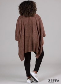 Oversized Tuniek/Ponncho (ZF-PO-1002-HVPK)  U64063-Herringbone Camel