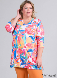 Lange basic shirt (B-6004-PR) U11060-Blue-Orange Jungle