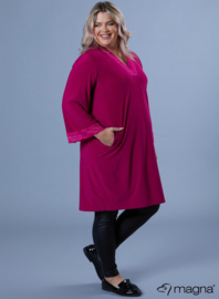 Lace Detailed Tunic (C-2326) 056-Dr.Fuchsia