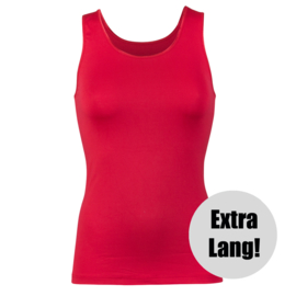 RJ PURE COLOR DAMES SHIRT EXTRA LANG  -  Donker Rood