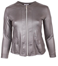 Kort Leather Look jasje (K-31-LL) 020-Dr.Grijs