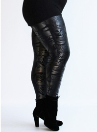 Legging Leather Look (F-23-LL-PR) 514001-Waves Black