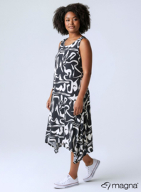 A-Shaped Sleeveless Split Dress (C-2323-PRINT) T31001-Freestyle BW