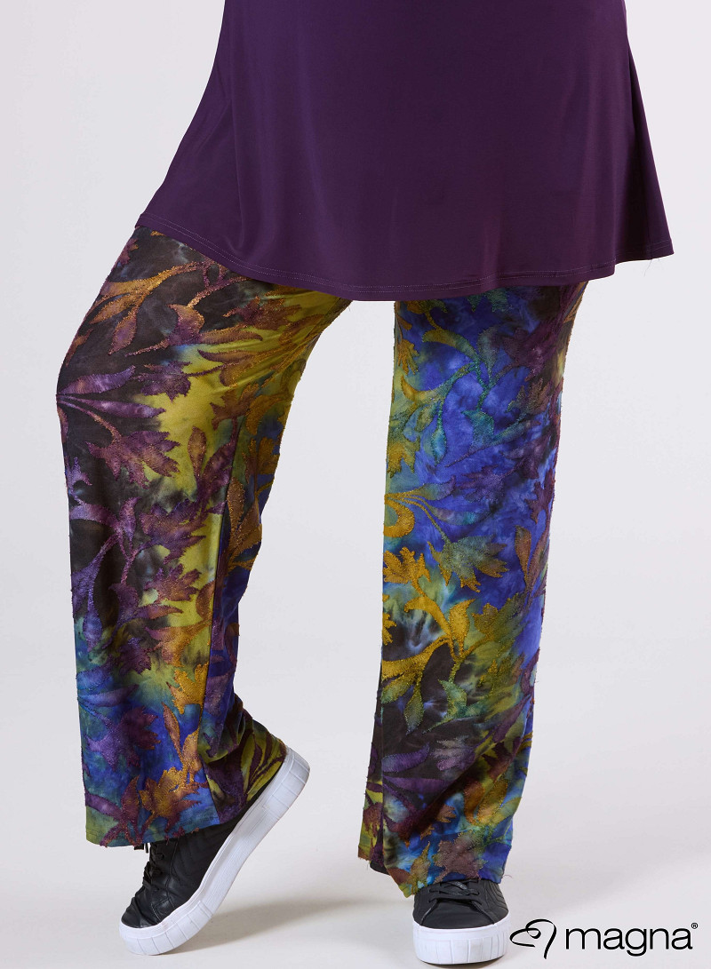 Broek Basic (D-03-MSH) U51059-Fall Leaves Purple