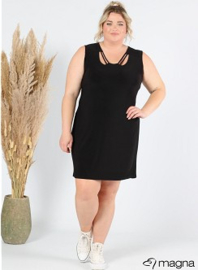 Dress 2 straps (C-9029) 001-Zwart