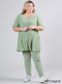 A-Line Shaped Zipper Tunic (C-2605) 022-Light Khaki