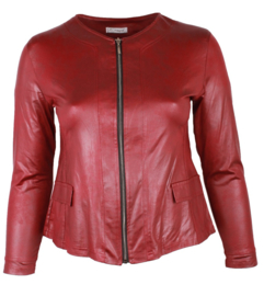 Kort Leather Look jasje (K-31-LL) 032-Bordeaux