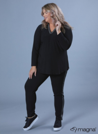 Shirt V-Tape Lange Mouw (B-2315) 001-Zwart