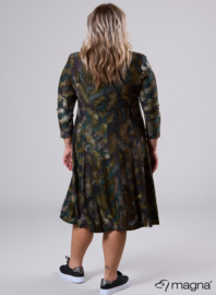 Long A-Line Tuniek-Dress (C-2130-MSH) U50031-Dark Green Forrest