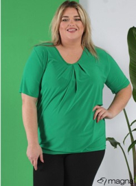 Flowy V-Neck Shirt (B-2103) 058-Brazil Green