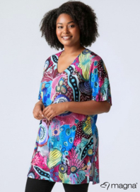 Short Sleeve A-lijn Shirt (B-9004-PRINT) T22056-Botanical Fantasy