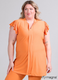 Sleeveless Frill Tunic (C-2305) 019-Orange