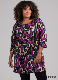Tuniek met zakken (ZF-TU-1010-HVP)  U71056-Hive Magenta