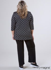 V-Pleated Shirt (B-2501-PRINT) 411001-Medium Polka