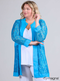Open Lace Cardigan (N-2501) 011-Turquoise