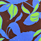 Tuniek met zakken (C-9003-LVIS-print) V68060-Big Leaves Blue-Green