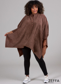 Oversized Tuniek/Ponncho (ZF-PO-1002-HVPK)  U64063-Herringbone Camel
