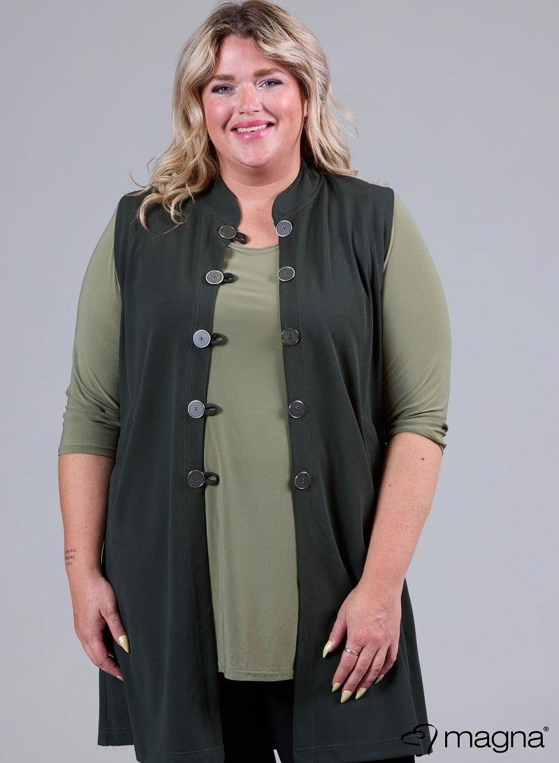 Button Gillet (N-2308) 031-Olive Green