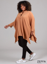 Oversized Tuniek/Ponncho (ZF-PO-1002)  082-Gold Ochre