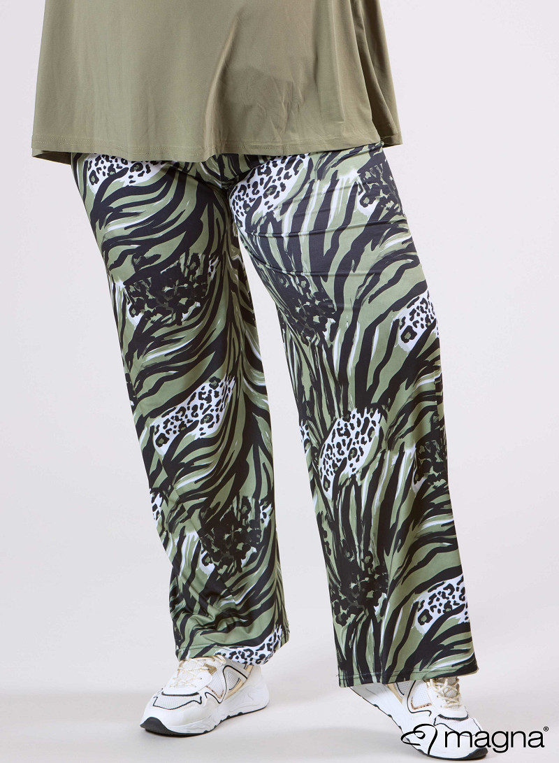 Broek Basic (D-03-PR) T71080-Animal Waves Green