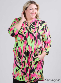 A-Line Long Pocket Tunic (C-2217-PR) T38056-Fluo Splash Magenta