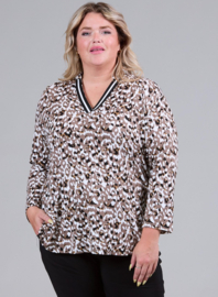 Shirt V-Tape Lange Mouw (B-2315-VIS) U95061 Small Faded Animal Taupe