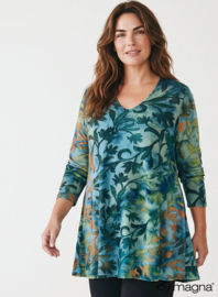Long Sleeve A-Line Tunic (B-2401-MSH) T09038-Midnight Forest Green