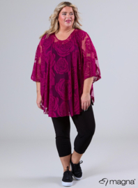 Poncho WINGS chiffon print Burnout Roses (M-0004-CHPR-BR) 056-Dr.Fuchisa