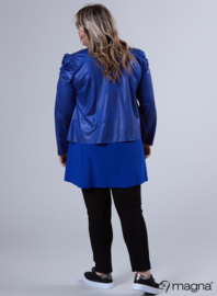 Kort Leather Look Puff Shoulder Jacket (K-2401-LL) 060-Royal Blue