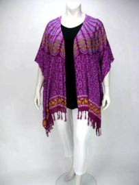 Poncho Flor (04-3260-purplepeacock)