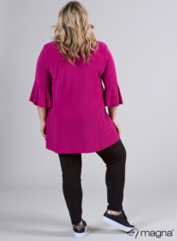 Flared Sleeves Relaxed Tunic (C-2503) 056-Magenta