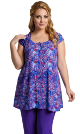 Tuniek Eva Krinkle (01-5096) PurpRedKrbl