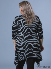 Tuniek Punten 3Q-mouw(C-0001-HVP) - W24010-Big Zebra Grey