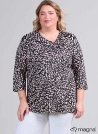 Comfy Button Flap Tunic (C-2504-PRINT) U27005-Drops Pink