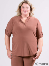 Roll Sleeve Top (B-9001) 063-Camel