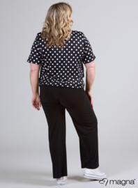 Short Sleeve Puffy Shirt (B-8018-PRINT) 411001-Medium Polka BW