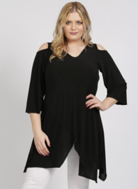 Tuniek  Schouder Vrij Punt (C-0346) 001-Zwart