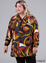 Trim Blouse (B-2424-LVP) U87028-Vintage Waves Rust