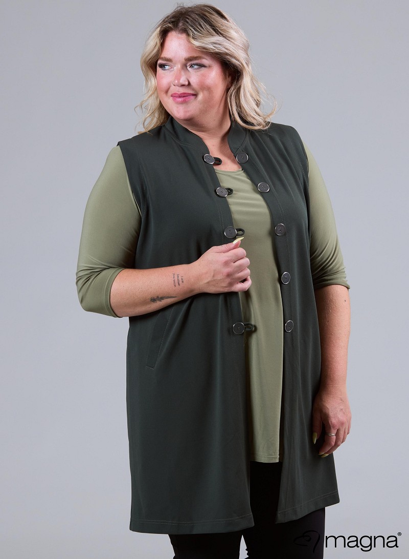 Button Gillet (N-2308) 031-Olive Green