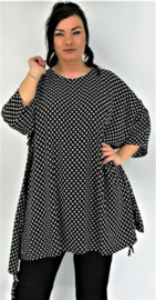 Tuniek Ebony (61-4913) BW Polkadot