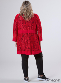 Open Lace Cardigan (N-2501) 015-Rood