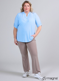 Roll Sleeve Top (B-9001) 004-Sky Blue