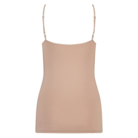 RJ-Pure Color  Spaghetti Top -  321-Caffé Latte