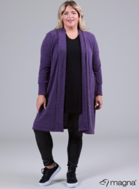 Open Front Loose Cardigan (N-2201-KNT) 024-Grape Purple