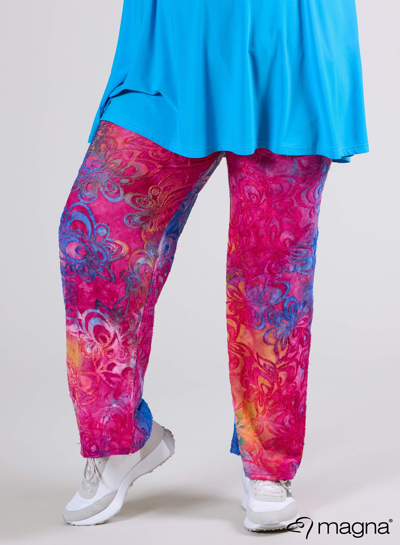 Broek Basic (D-03-MSH) T99006-Flower Pink-Blue