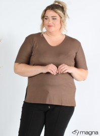 Shirt korte mouw (B-04) 061D-Dr.Taupe