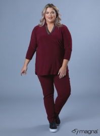Shirt V-Tape Lange Mouw (B-2315) 032-Bordeaux