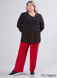 Comfy Button Flap Tunic (C-2504) 001-Zwart